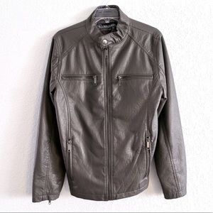 Urban Republic Grey Leather Jacket Size Small